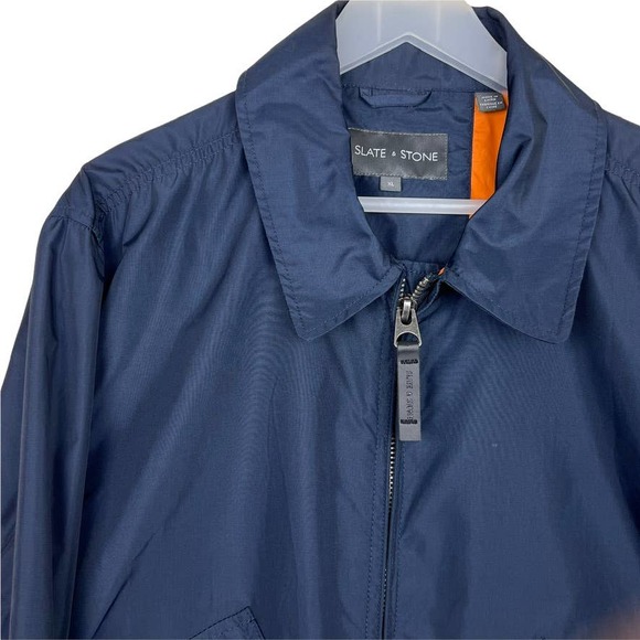 Slate & Stone Navy Bomber Jacket Size XL - Picture 2 of 14